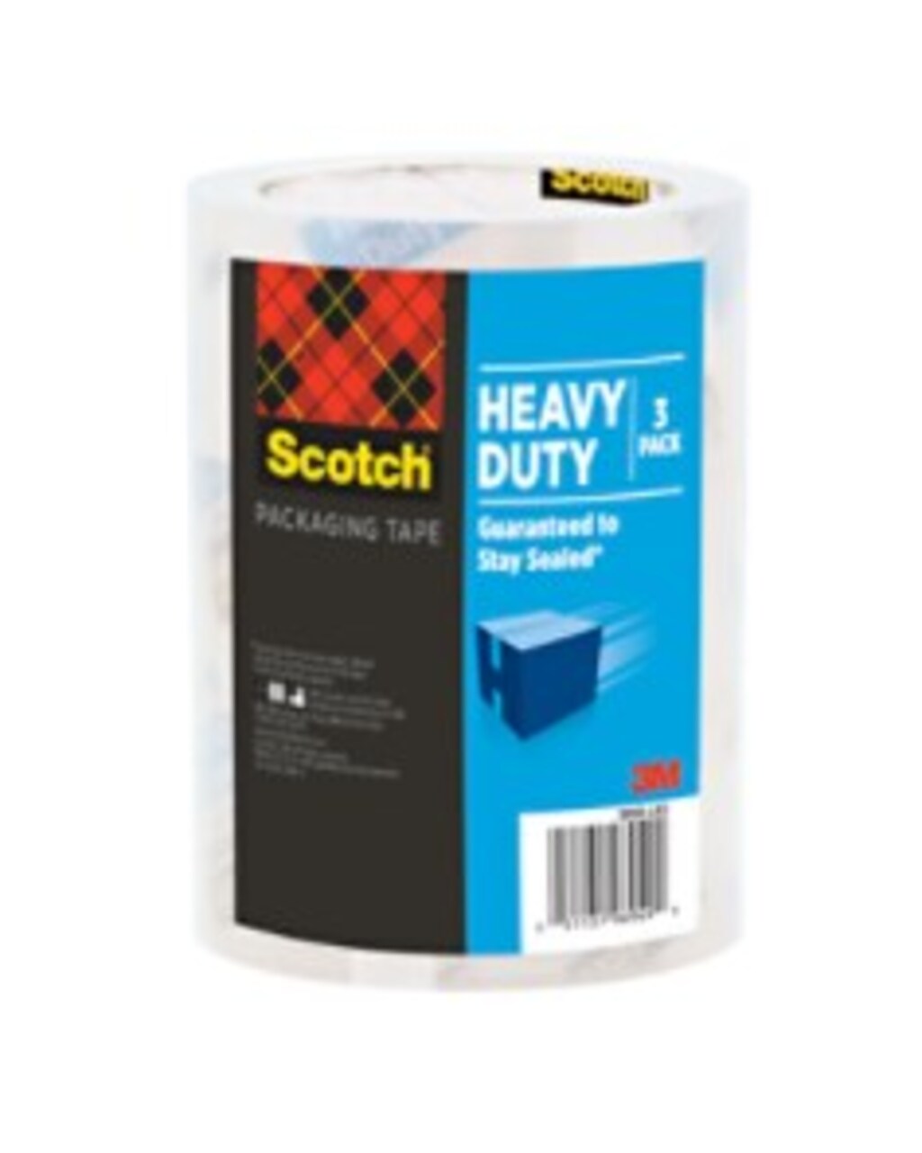 Scotch® Heavy Duty Shipping Packaging Tape 3850-LR3-4CC, 1.88 in x 54.6 yd (48 mm x 50 m) 3 Pack